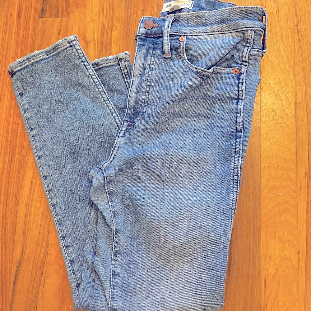 Madewell Stovepipe Light Blue Straight Jeans
